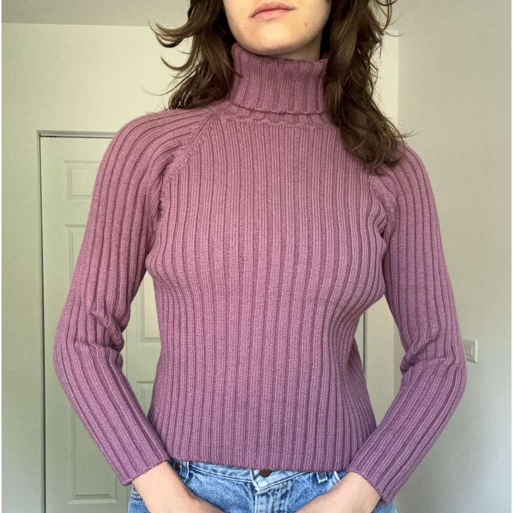 vintage banana republic purple knit sweater
